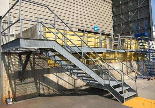 Waste treatment plant – staircase – access platform